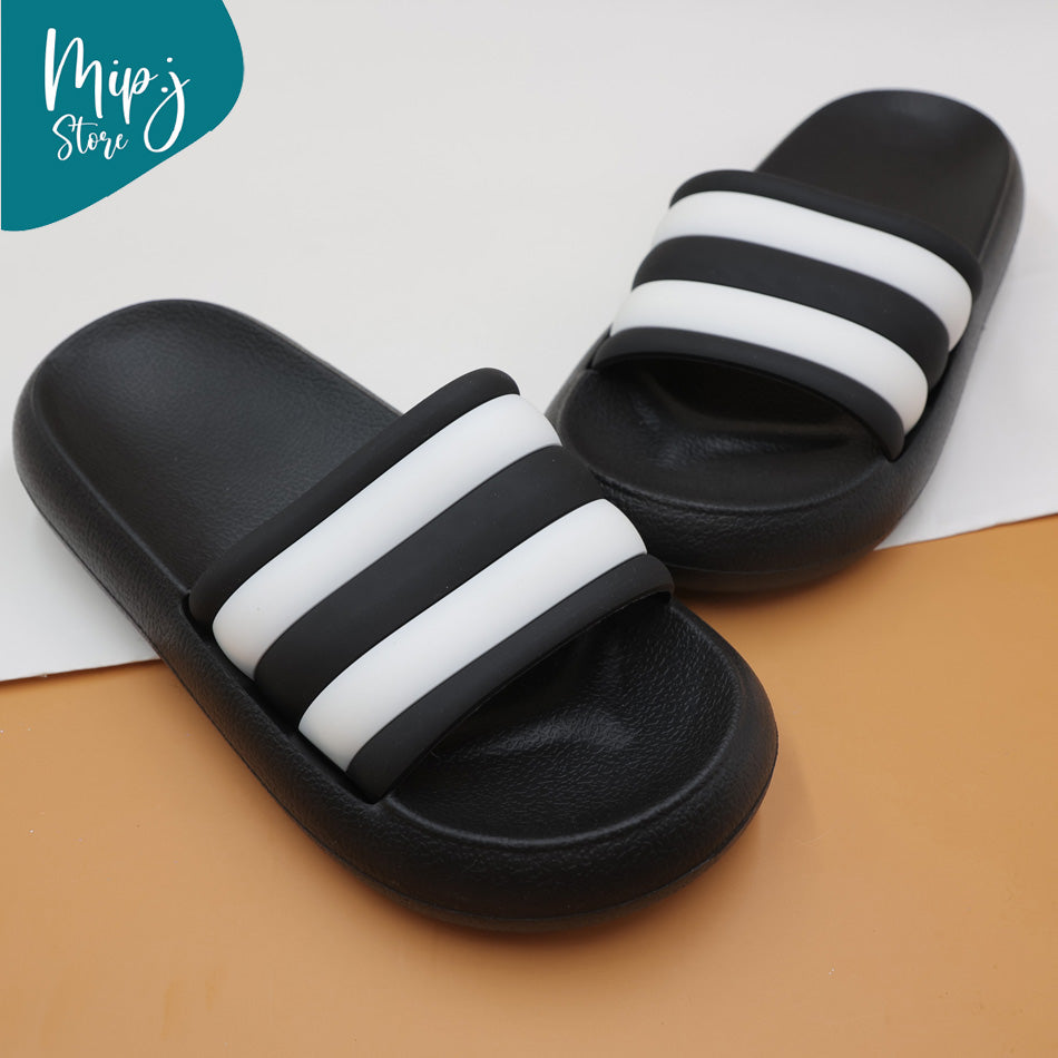 Black and white adi slidders for adults