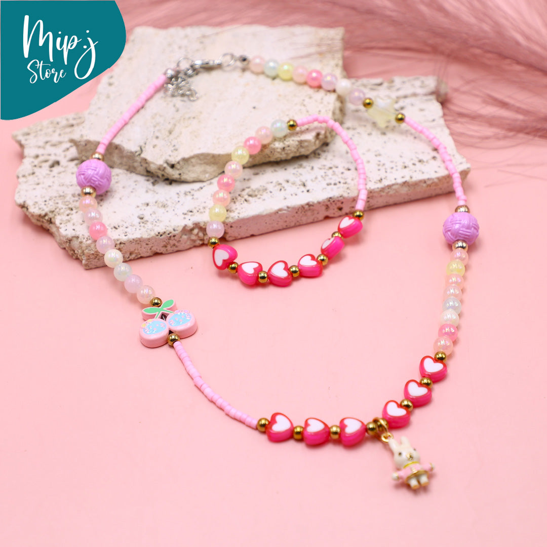 Bunny Hearts Bead Set