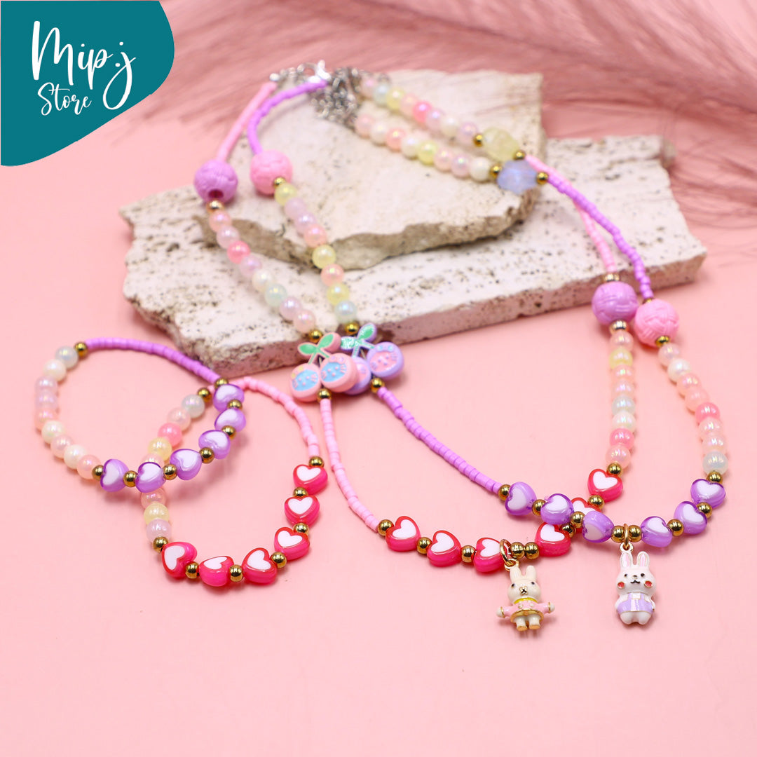 Bunny Hearts Bead Set