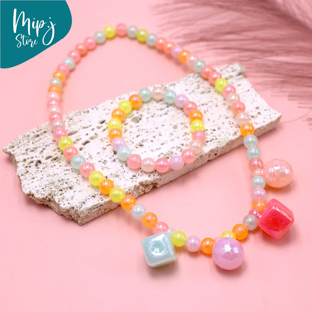 Candy Beads Necklace and Bracelet Set