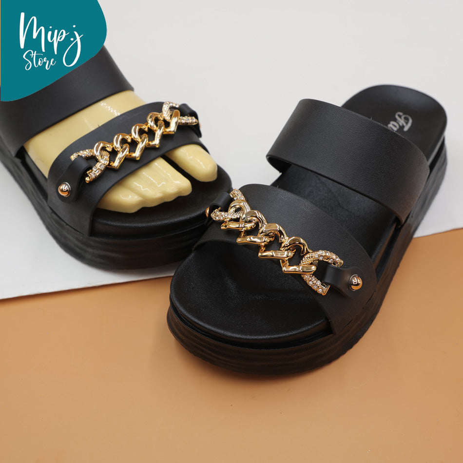 Chain zercon sliders for ladies