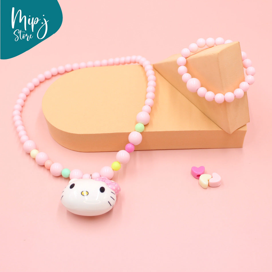 Charming Kitty led necklace and braclet set