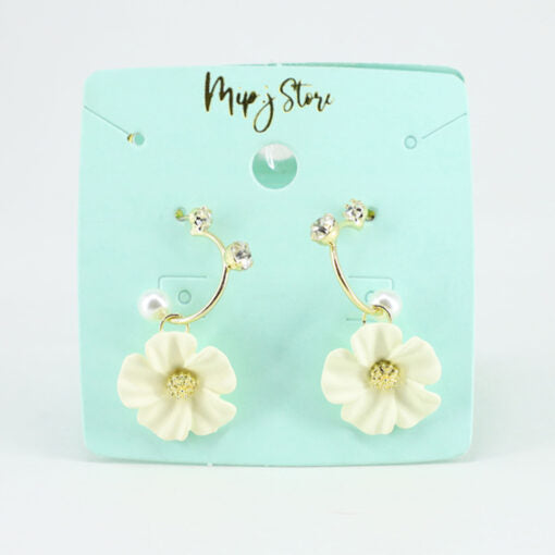 Crisp Flower Earing Silver(Chandi) Tip (Dandi)