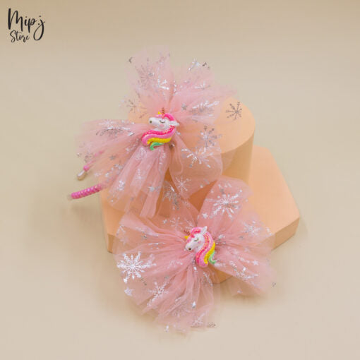 Hairband 2p Set Unicorn Stars in Net