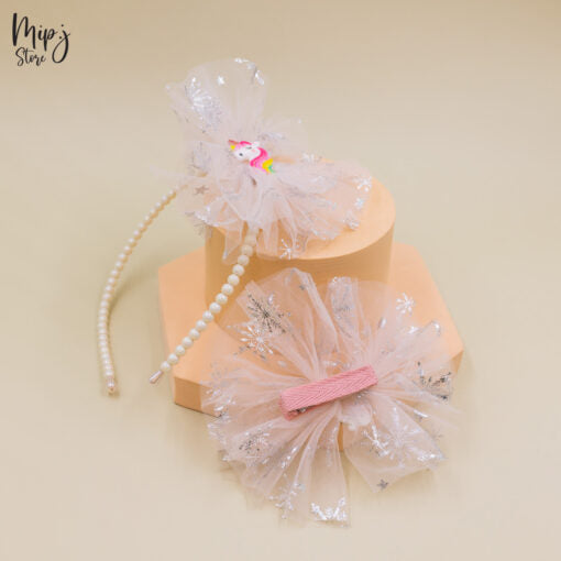 Hairband 2p Set Unicorn Stars in Net