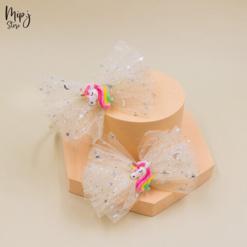Hairband 2p Set Unicorn Stars in Net