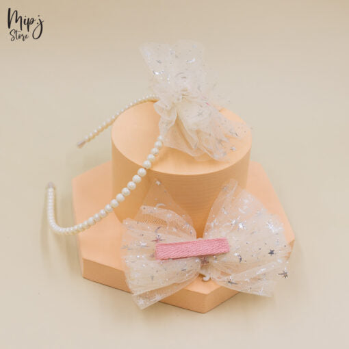 Hairband 2p Set Unicorn Stars in Net