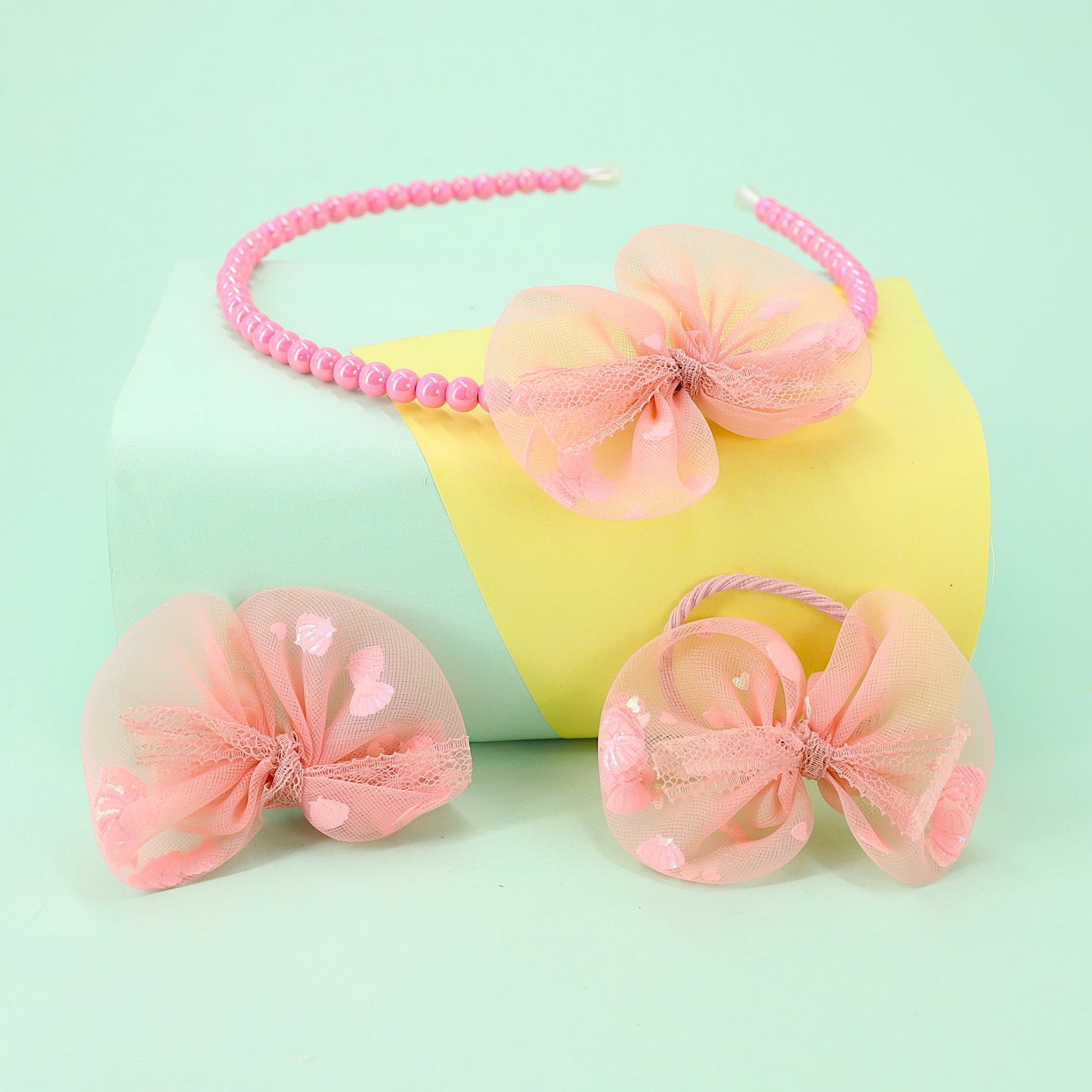 Hairband 3p Set Shell In Bow