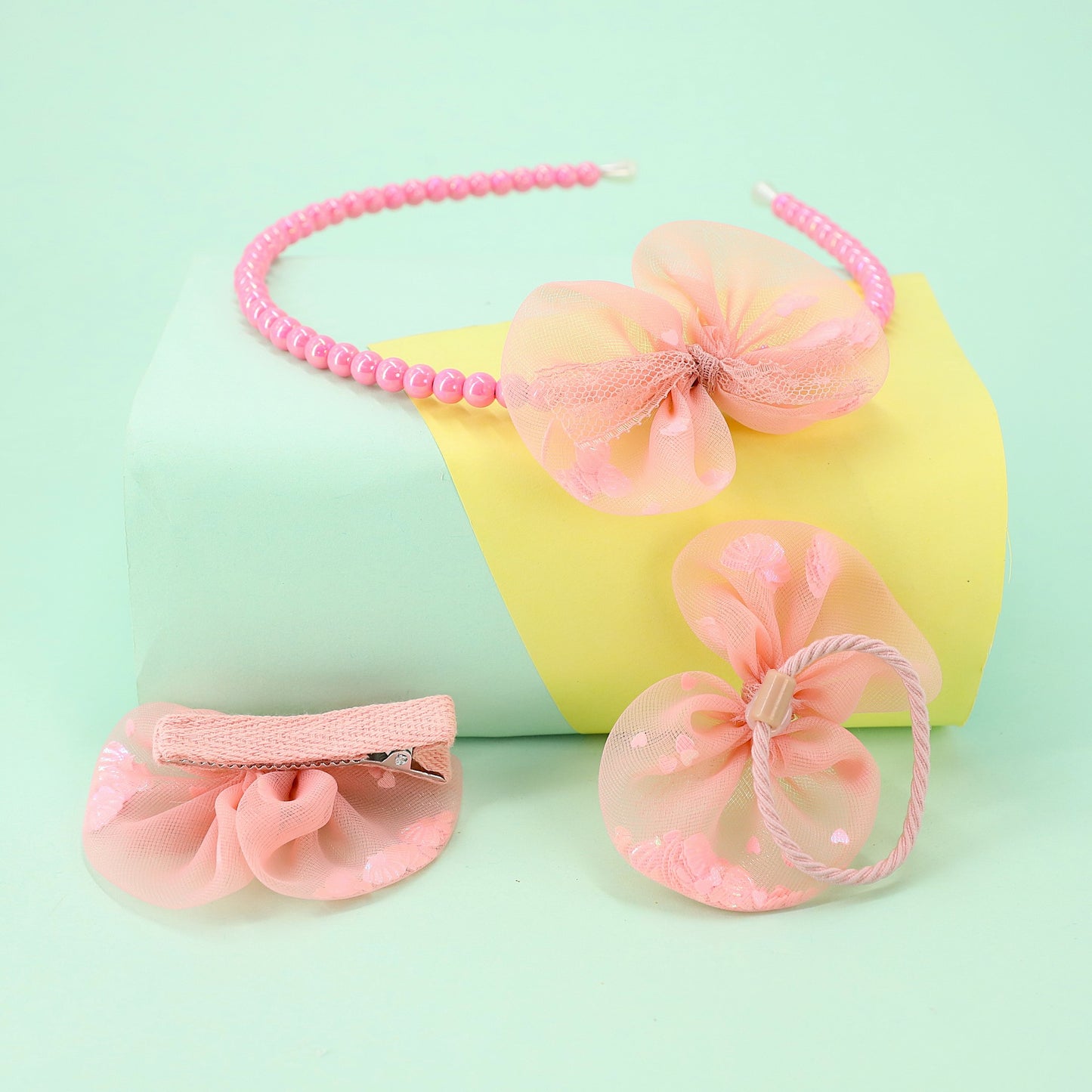 Hairband 3p Set Shell In Bow