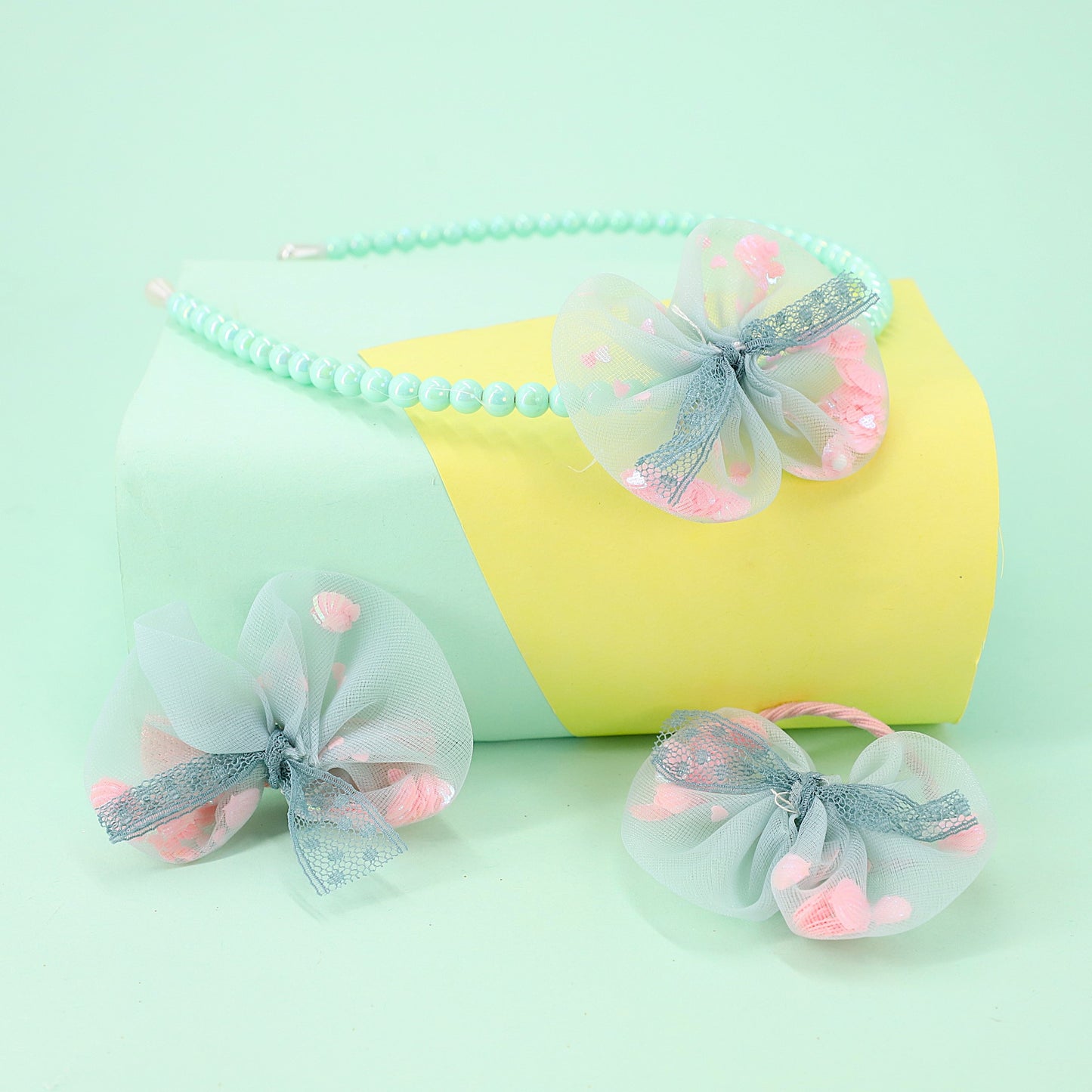 Hairband 3p Set Shell In Bow