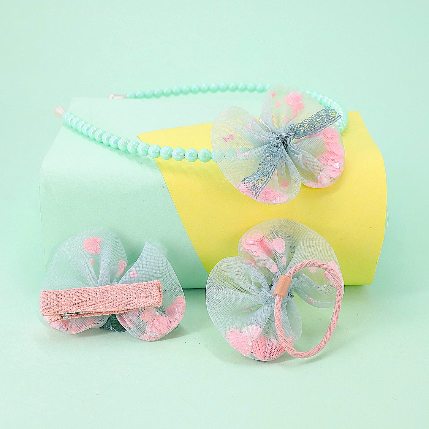 Hairband 3p Set Shell In Bow