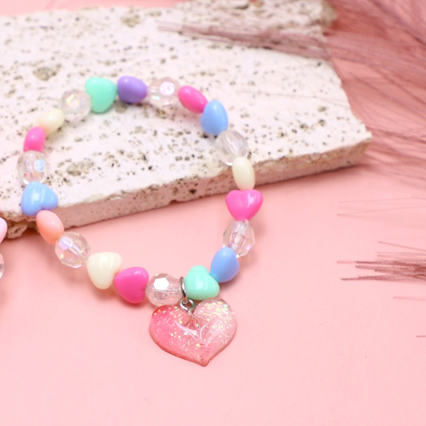 Heart to Heart necklace and bracelet jewelry set