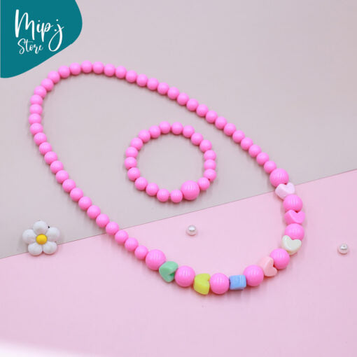Hearts necklace and bracelet sets