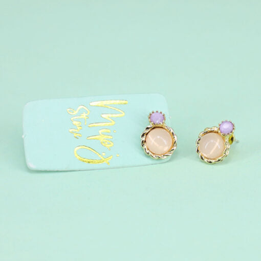 Jewel Nest stud earing with 925 silver tip