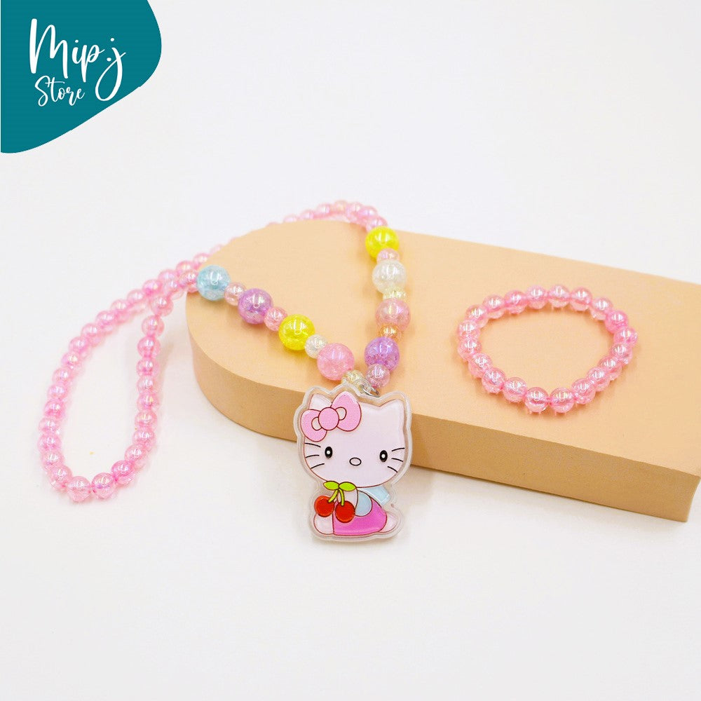 Mimmy glittery LED light necklace and bracelet set