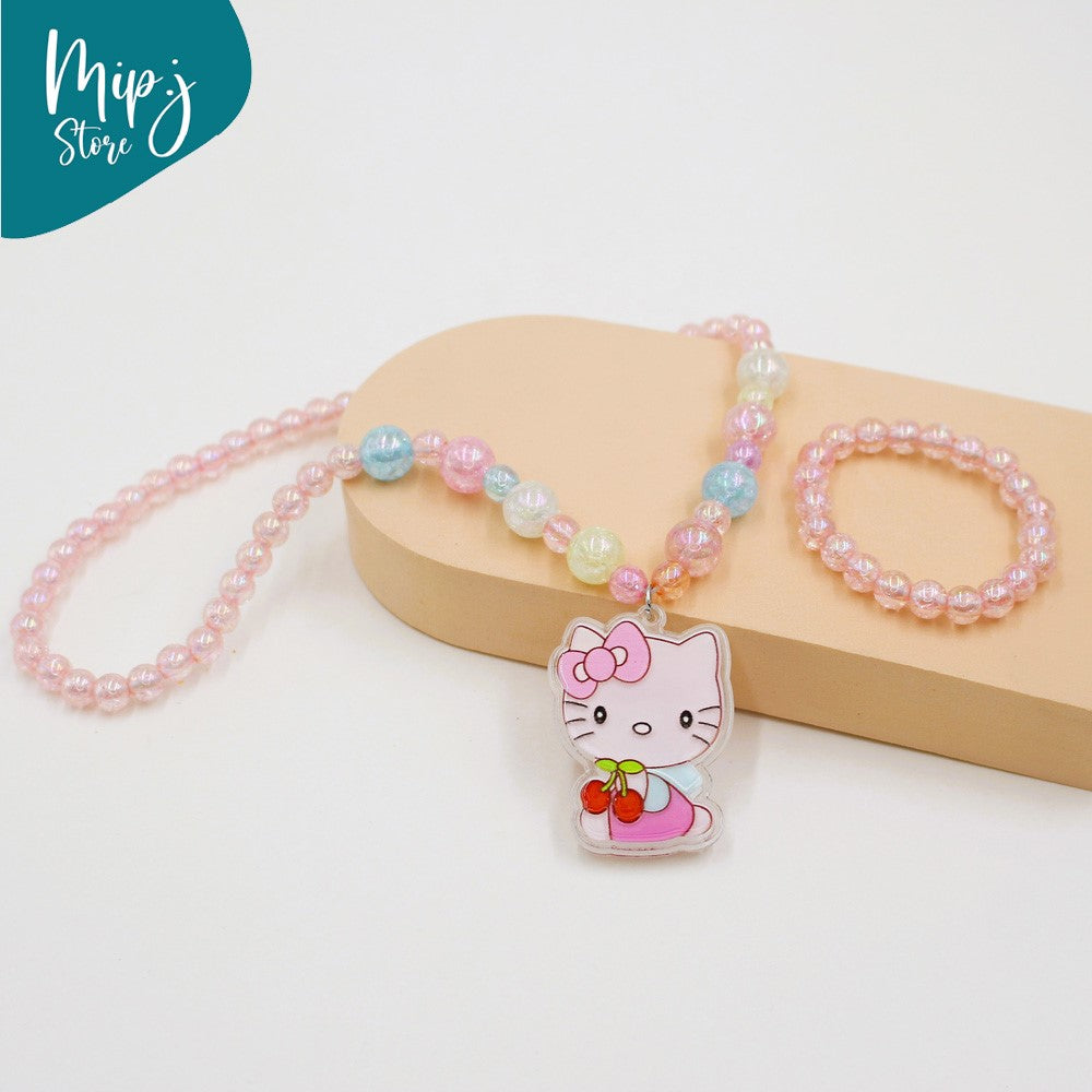 Mimmy glittery LED light necklace and bracelet set