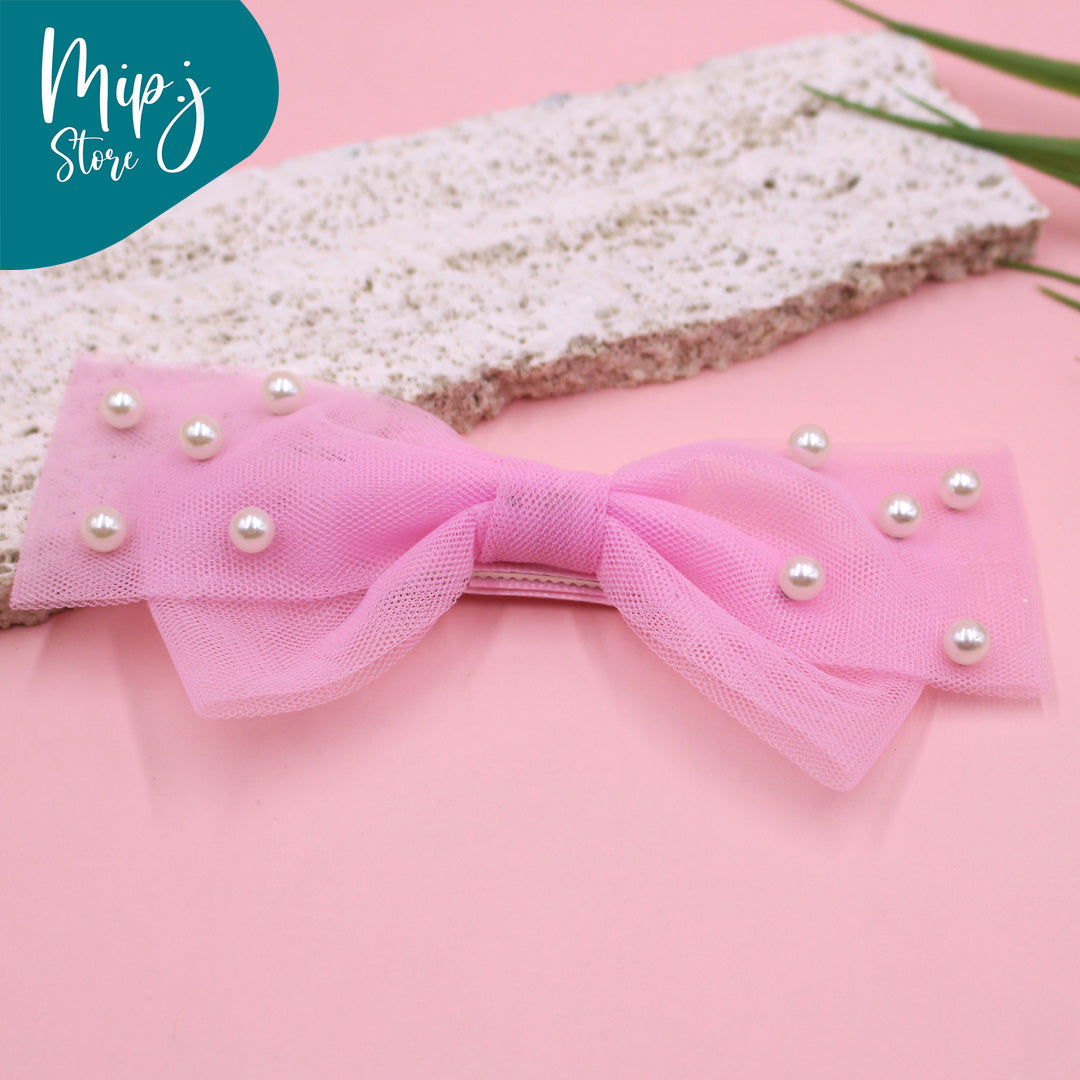 Pearl bow alligator clip