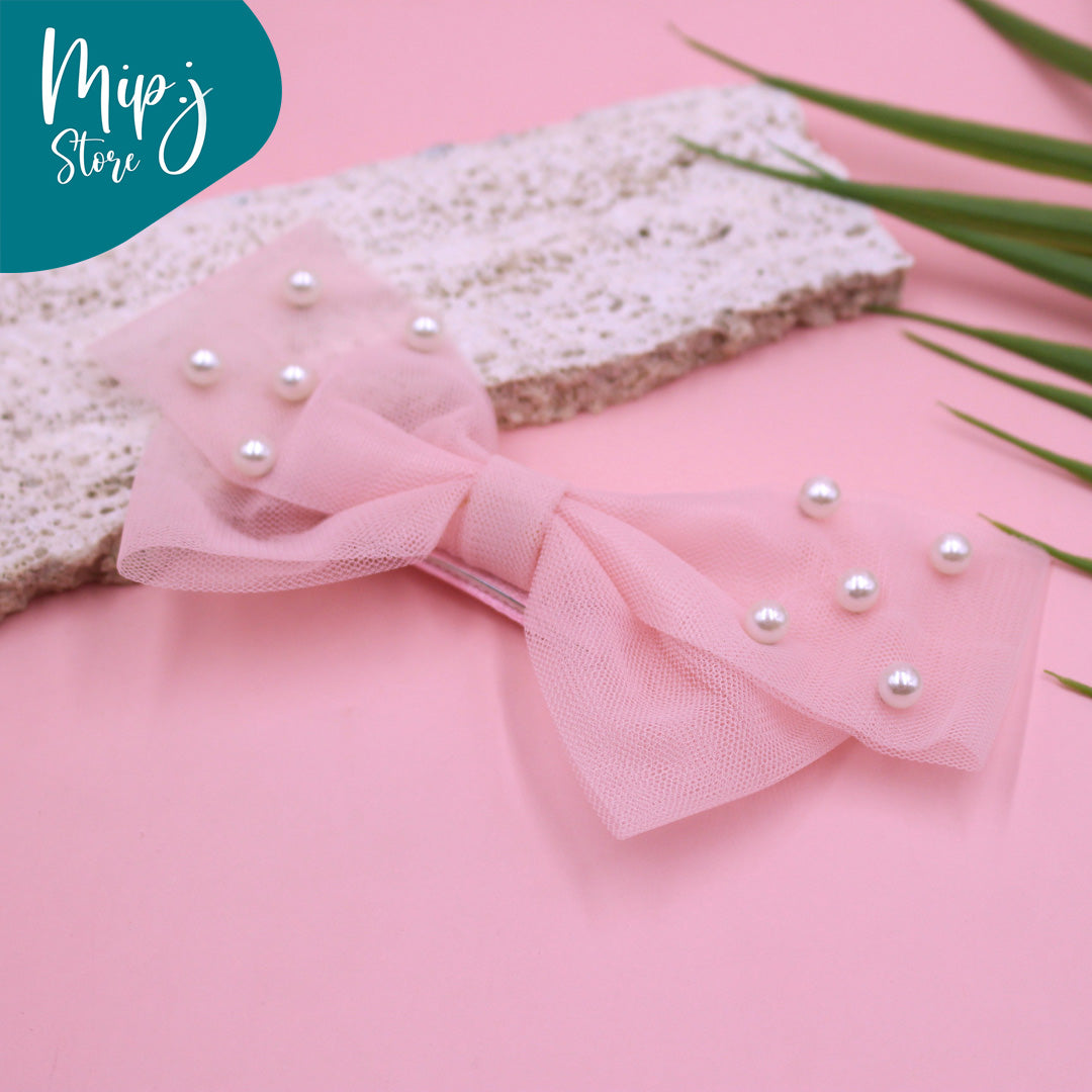 Pearl bow alligator clip