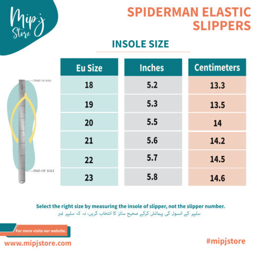Spiderman Elastic Kids Slippers