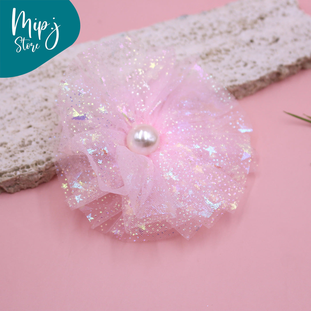 Shine pearl flower alligator clip