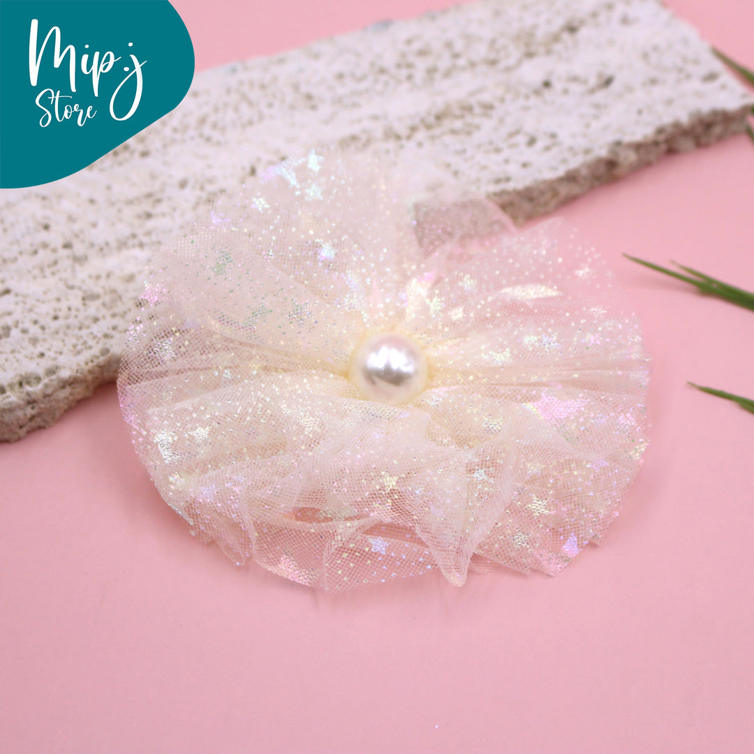 Shine pearl flower alligator clip