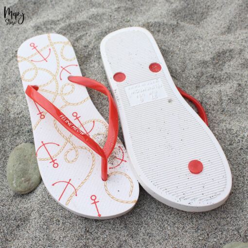 Ship Anchor ladies flipflop slippers
