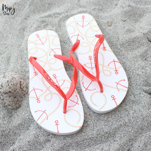 Ship Anchor ladies flipflop slippers