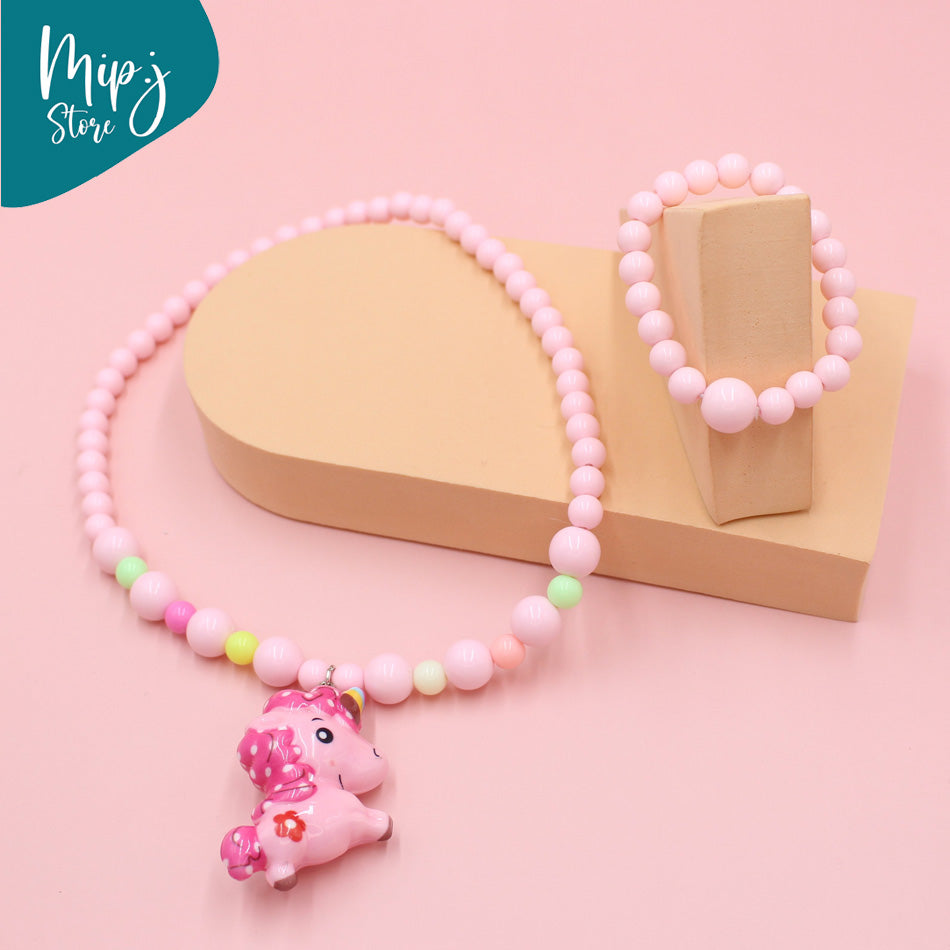 Unicorn LED necklace and bracelet set