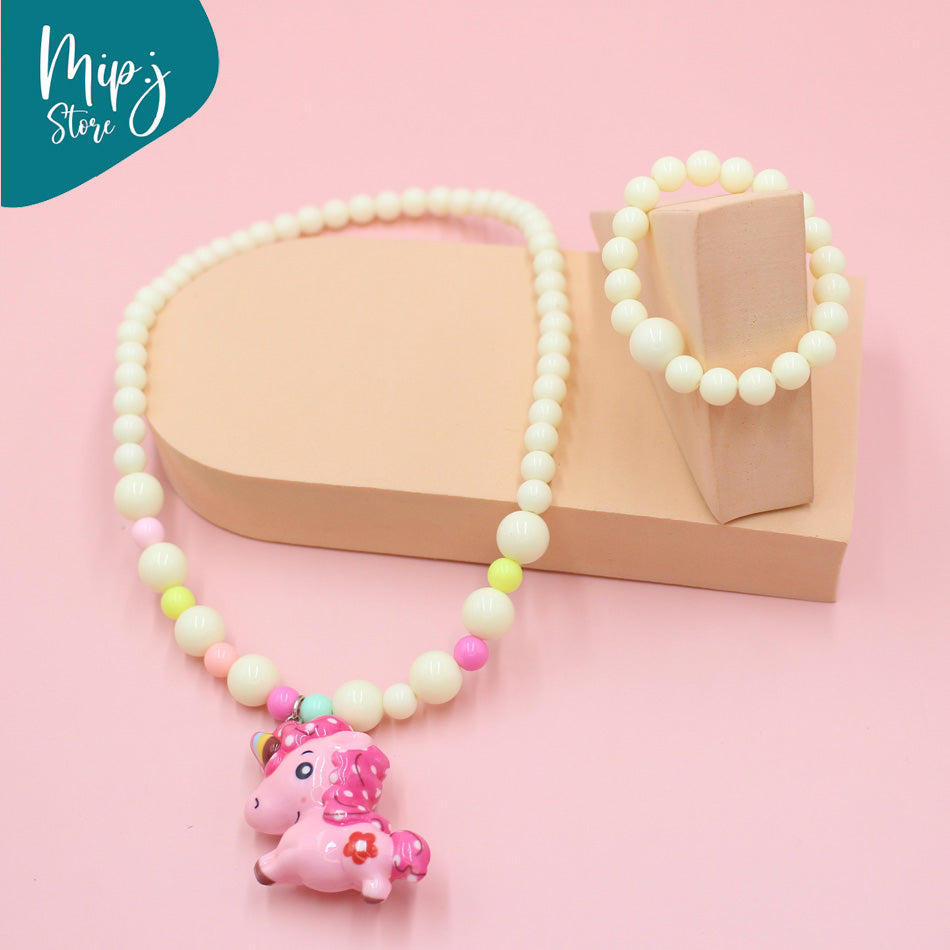 Unicorn LED necklace and bracelet set