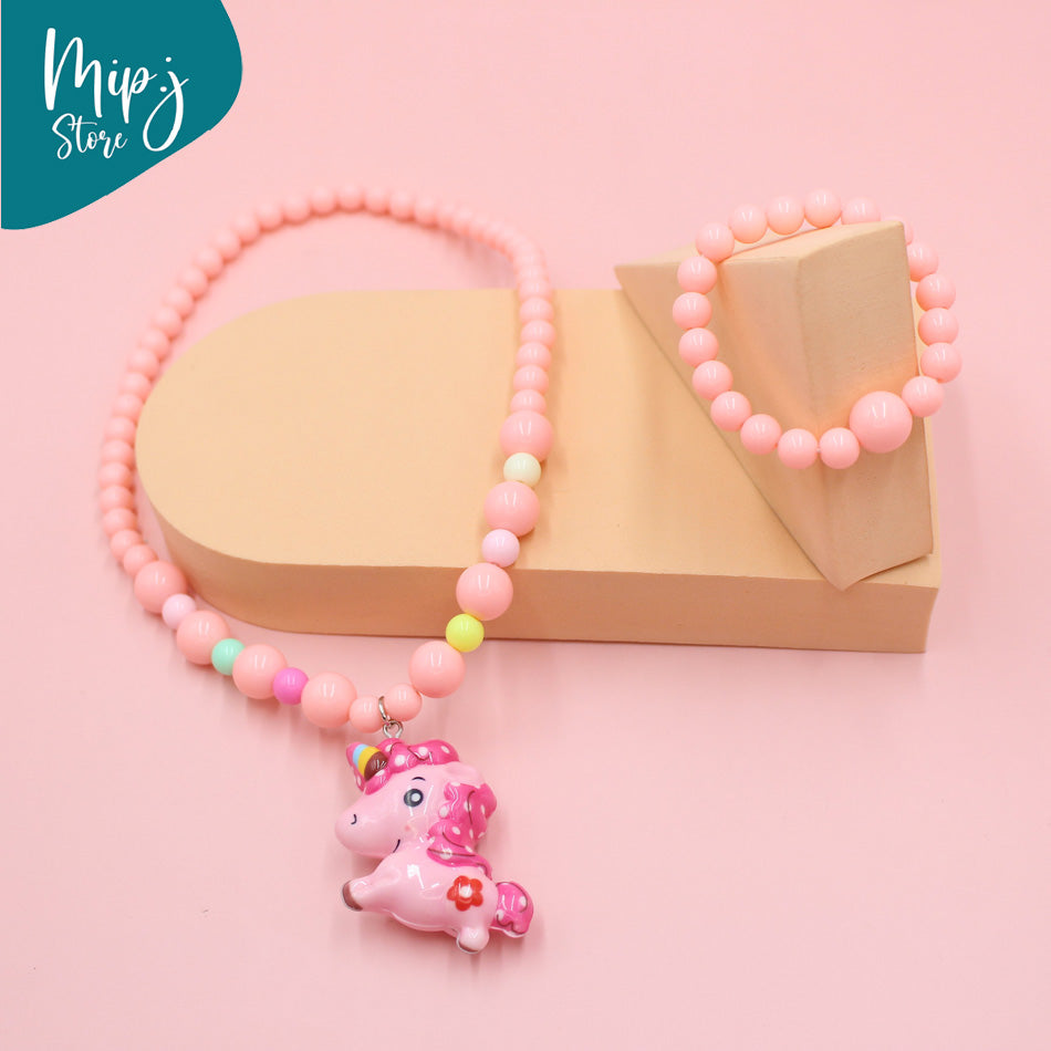 Unicorn LED necklace and bracelet set