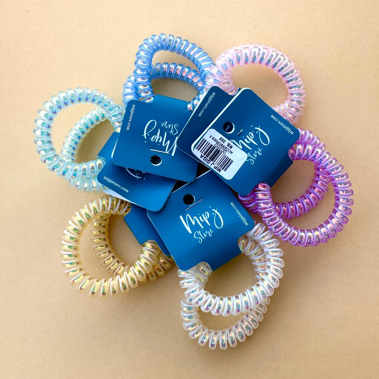 Trendy Telephone Wire Bracelet and Hair Spiral Band