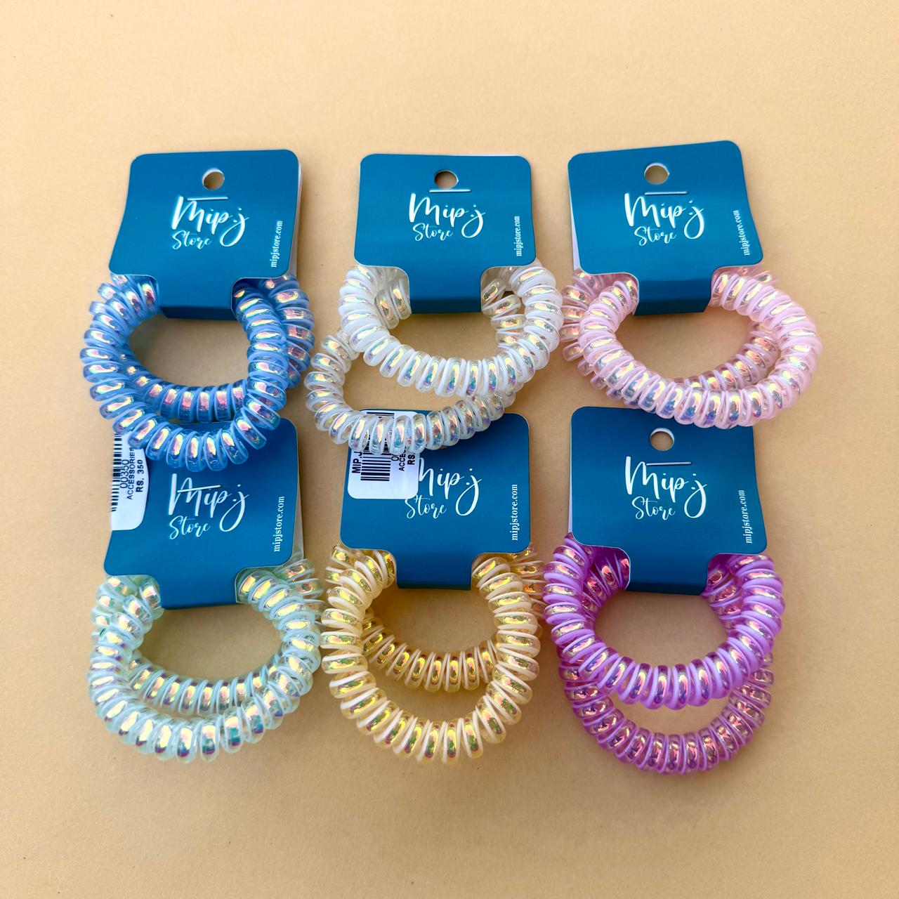 Trendy Telephone Wire Bracelet and Hair Spiral Band