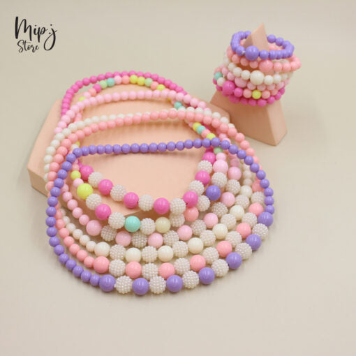 Pearl Beads necklace and bracelet sets
