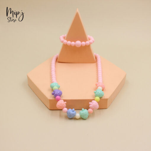 Strawberry necklace and bracelet sets