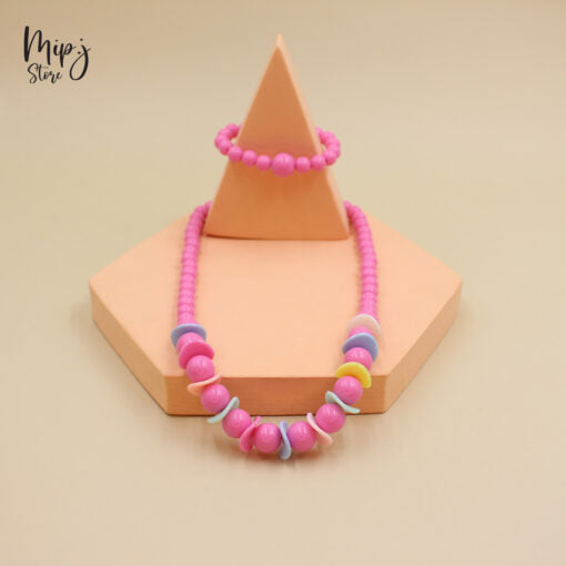 Wavy necklace and bracelet set