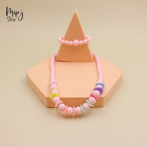 Wavy necklace and bracelet set