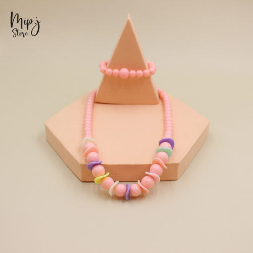 Wavy necklace and bracelet set