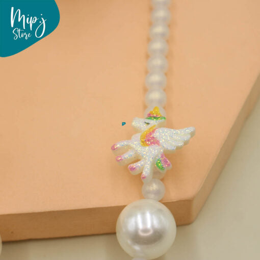 Unicorn Big Pearl Bracelet & Necklace set