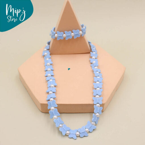 Butterfly Necklace Bracelet Set
