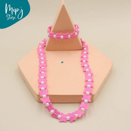 Butterfly Necklace Bracelet Set