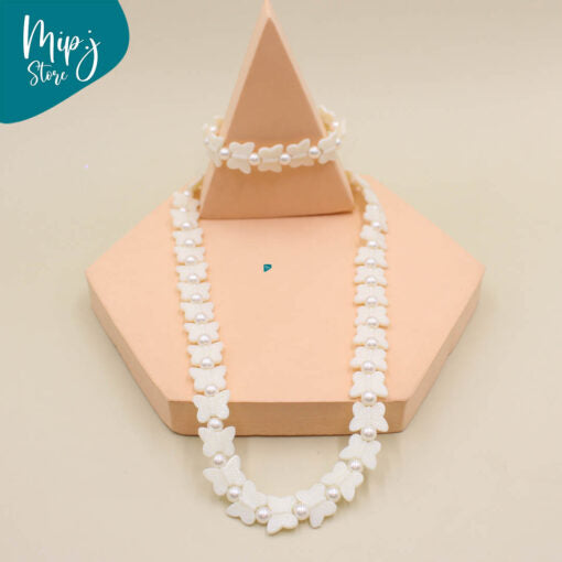 Butterfly Necklace Bracelet Set