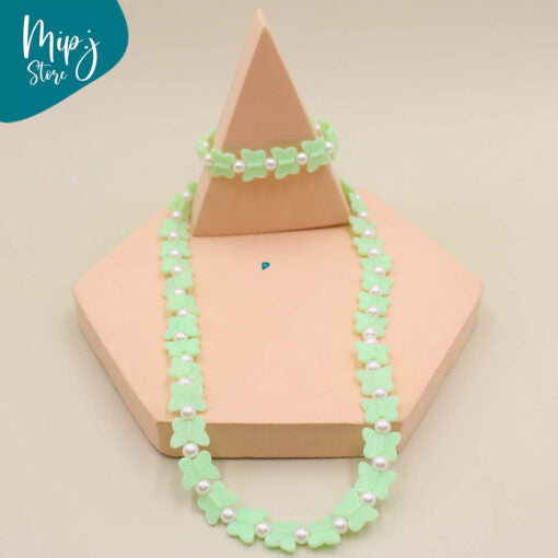 Butterfly Necklace Bracelet Set