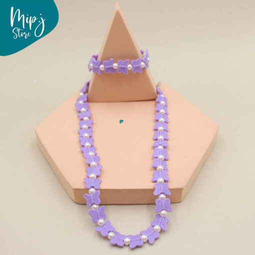 Butterfly Necklace Bracelet Set