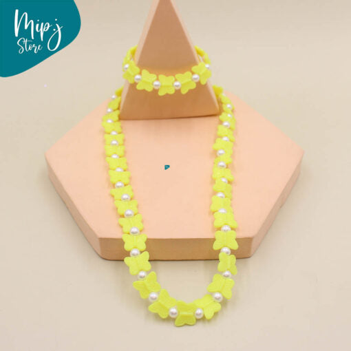 Butterfly Necklace Bracelet Set