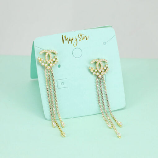 CC Tassel Earing With 925 Silver Tip