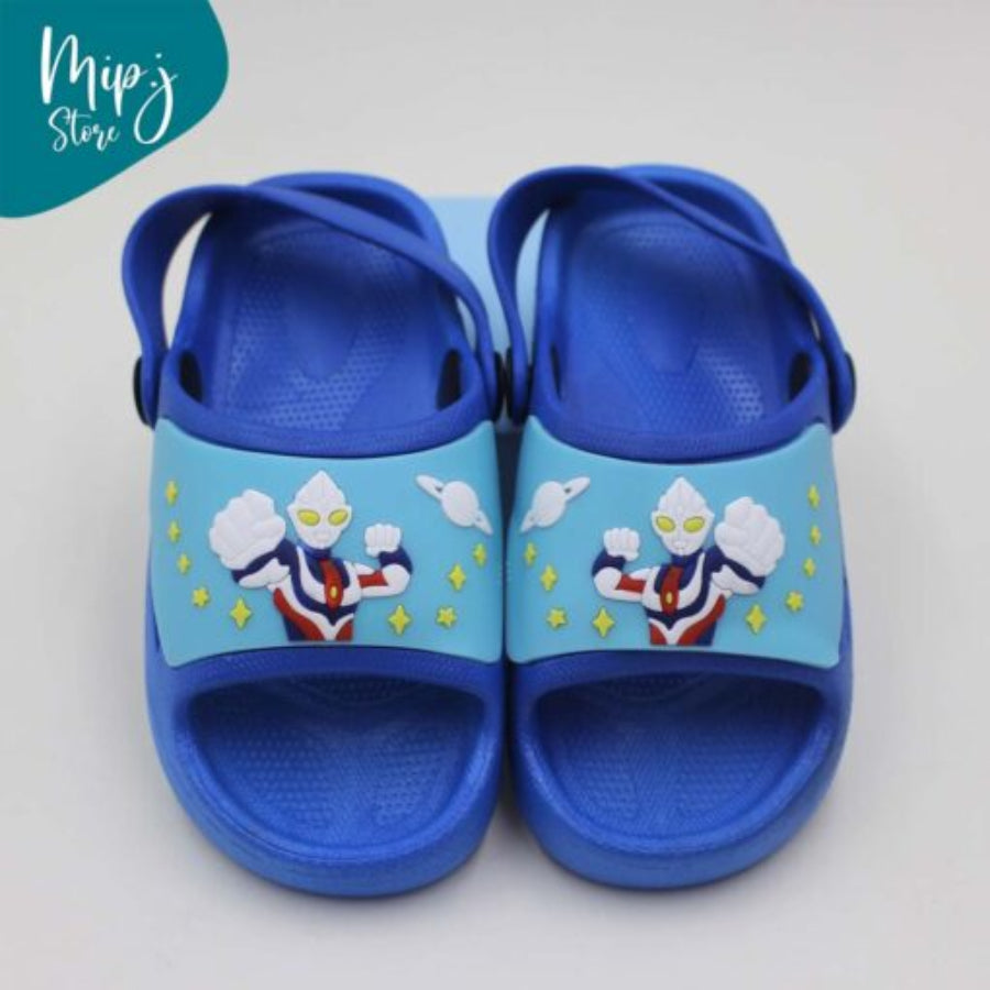 Ultraman EVA sandals for kids with non-slip sole and adjustable strap, ideal for outdoor play