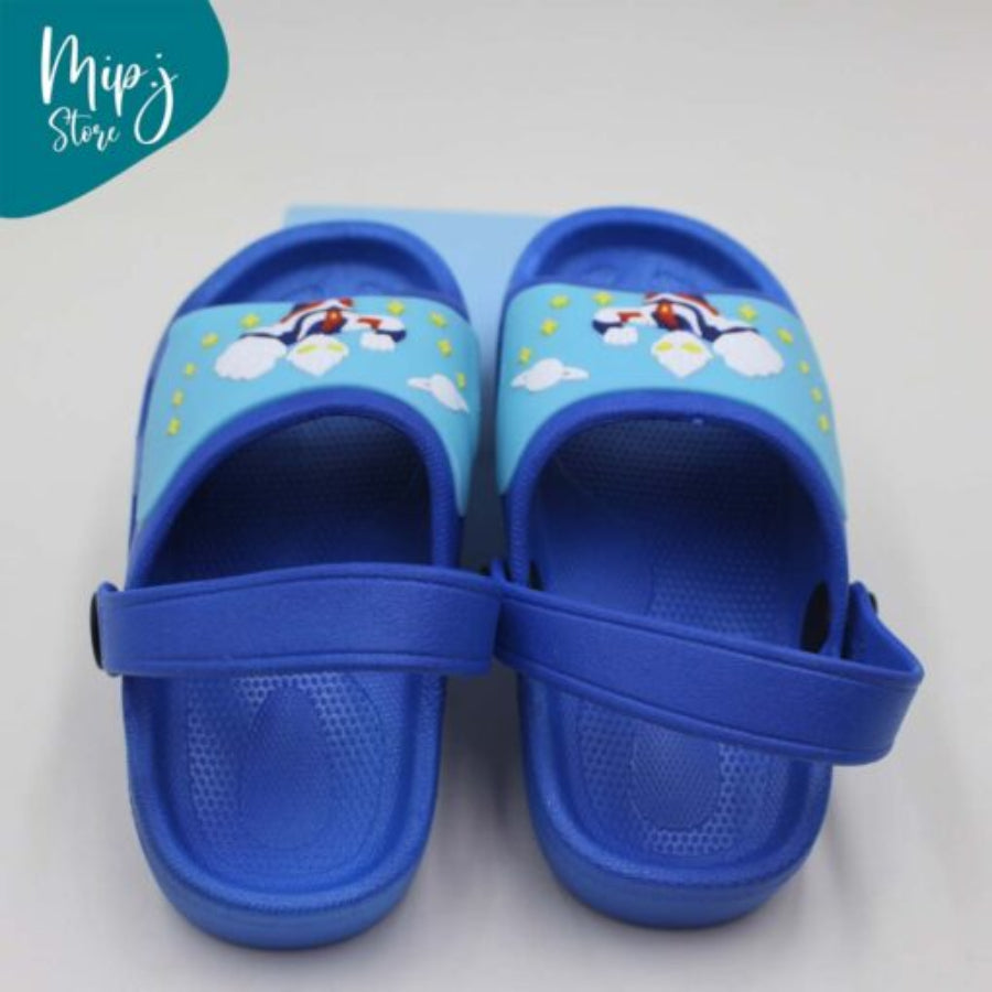 Ultraman EVA sandals for kids with non-slip sole and adjustable strap, ideal for outdoor play back strap