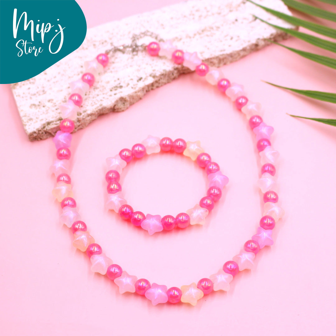 Disney star kids jewlery set bracelet and necklace