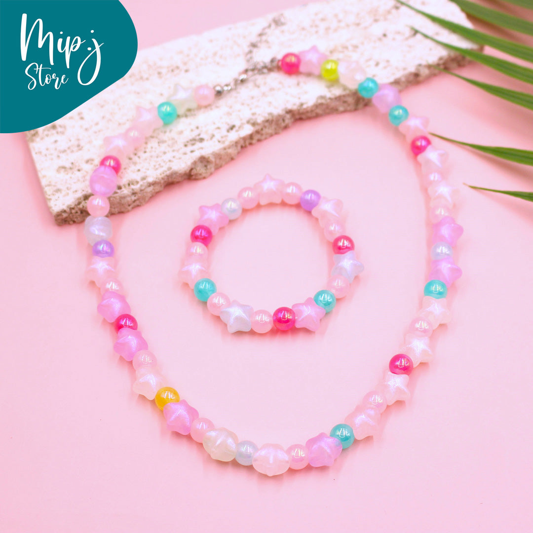 Disney star kids jewlery set bracelet and necklace