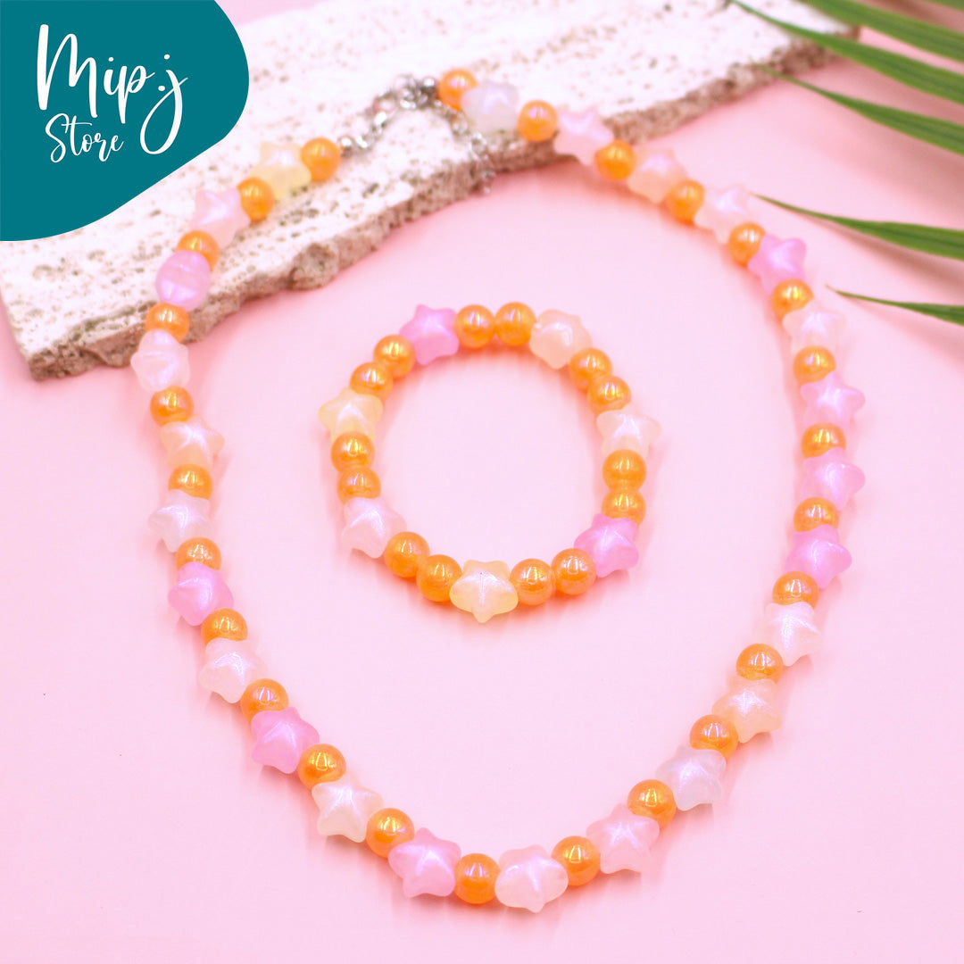 Disney star kids jewlery set bracelet and necklace